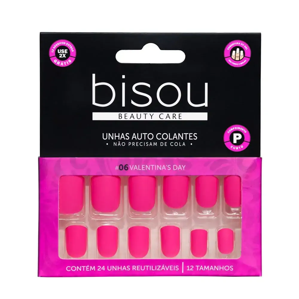 Bisou Unhas Autocolantes R.06 Valentinas Day