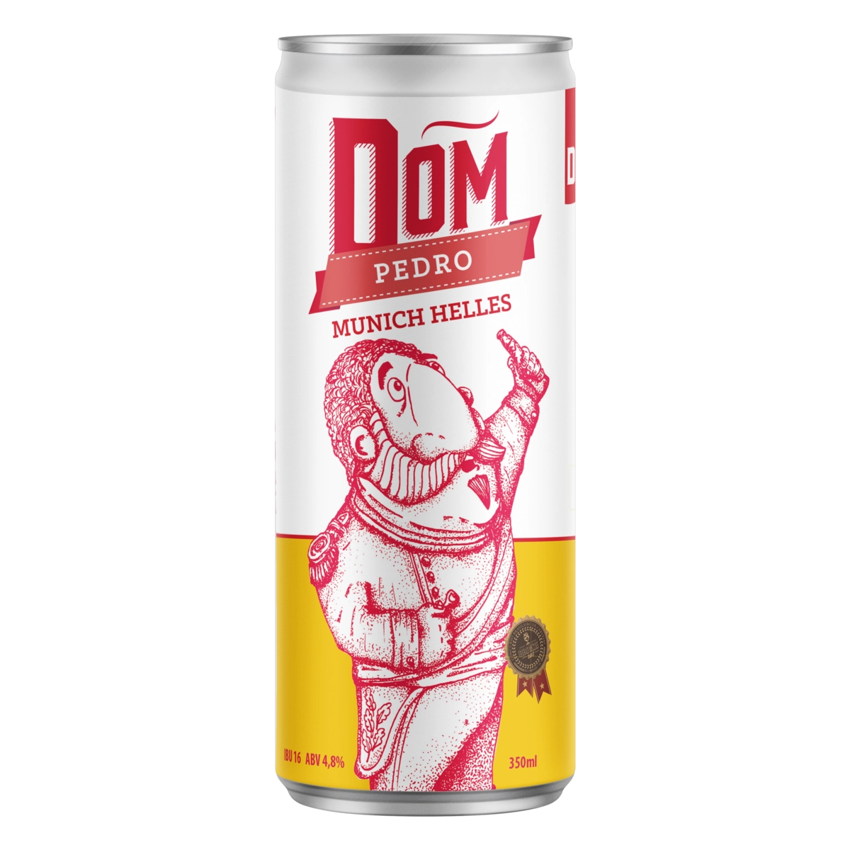 Cerveja Munich Helles Dom Pedro Dom Haus Lata 350ml