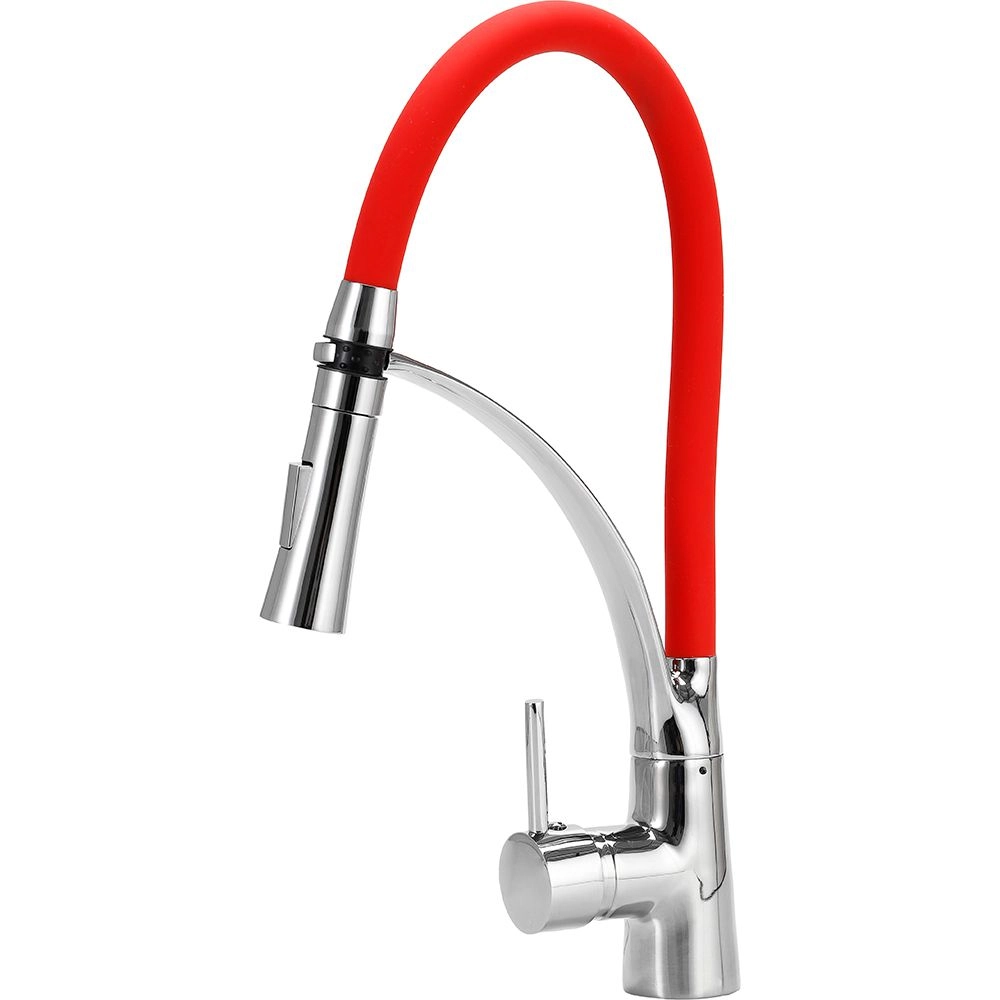 Torneira Para Cozinha Gourmet Misturador Monocomando Solimões Pingoo.casa - Vermelha