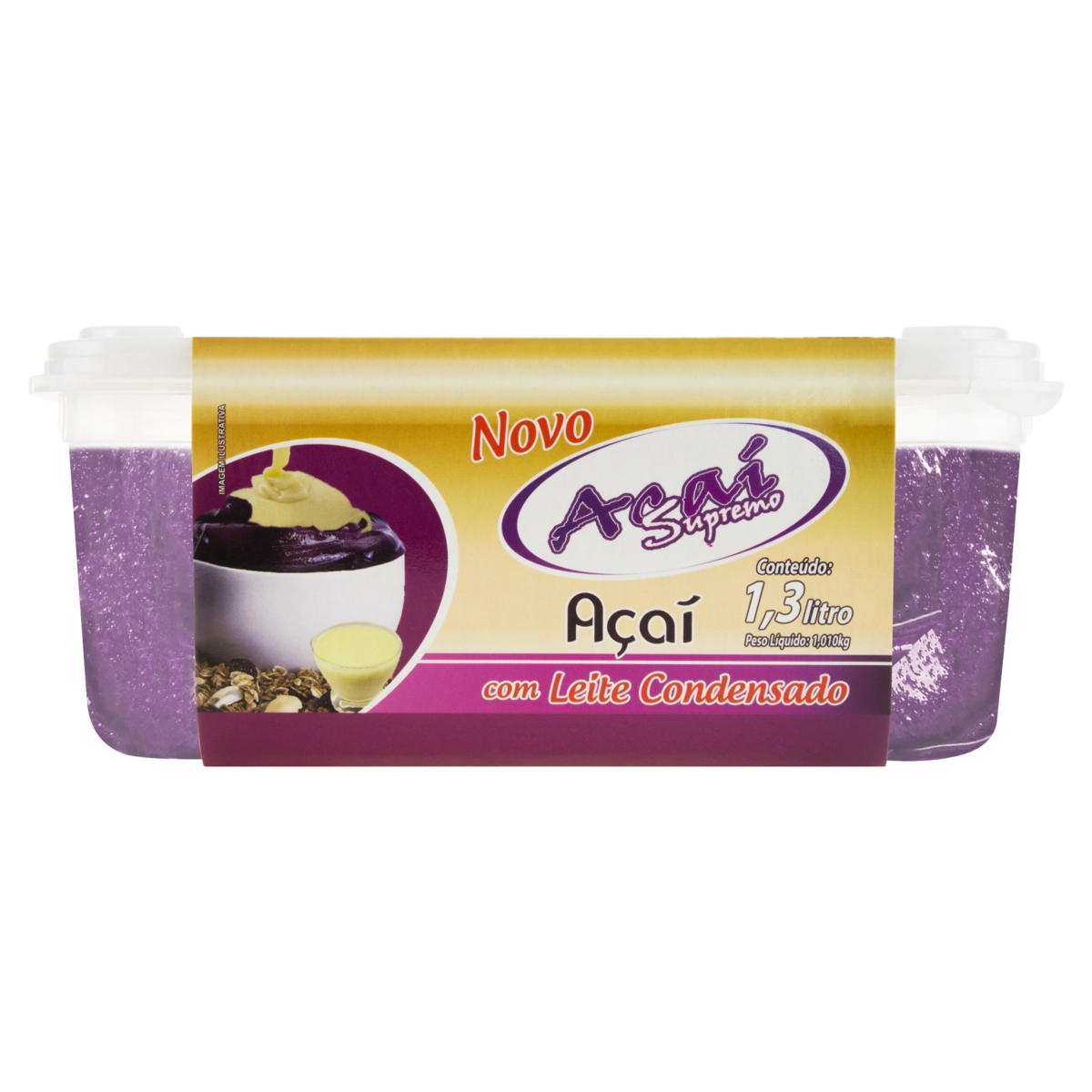 Açaí Com Leite Condensado Açaí Supremo Pote 1,3l