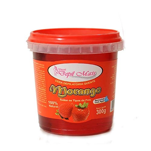 Cera Depilatória Quente Morango 300g Depil Mais