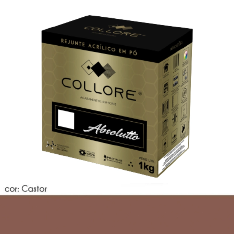 Rejunte Acrílico Absoluto cor Castor - Collore Pratiko - 1kg