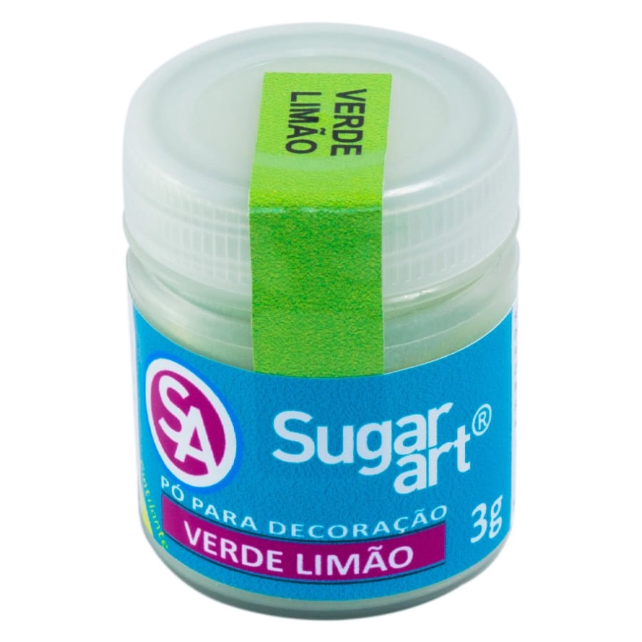 Po P/ Decor Verde Limao 3g Sugar Art