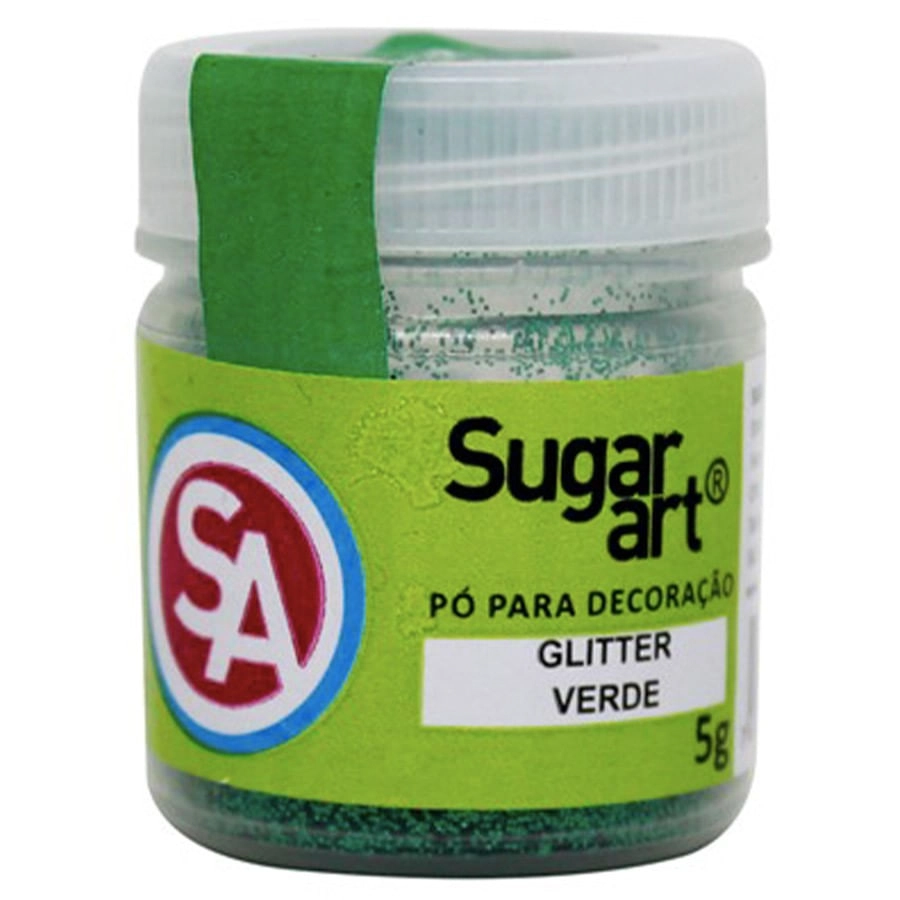 Po P/ Decor Glitter Verde 5g Sugar Art