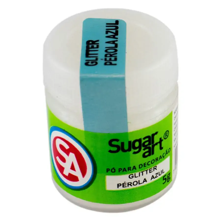 Po P/ Decor Glitter Perola Azul 5g Sugar Art
