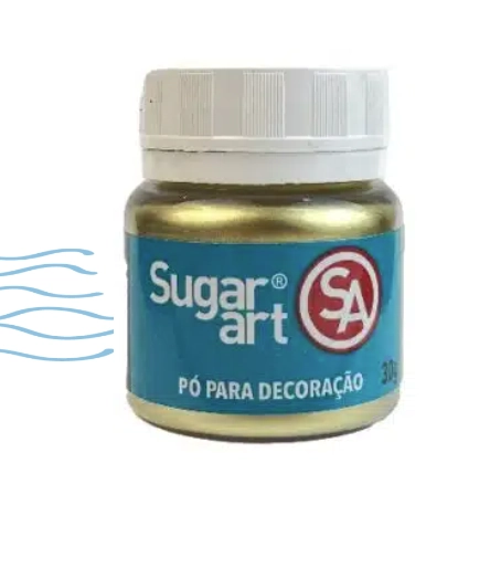 Po P.decor Dourado 30g Sugar Art