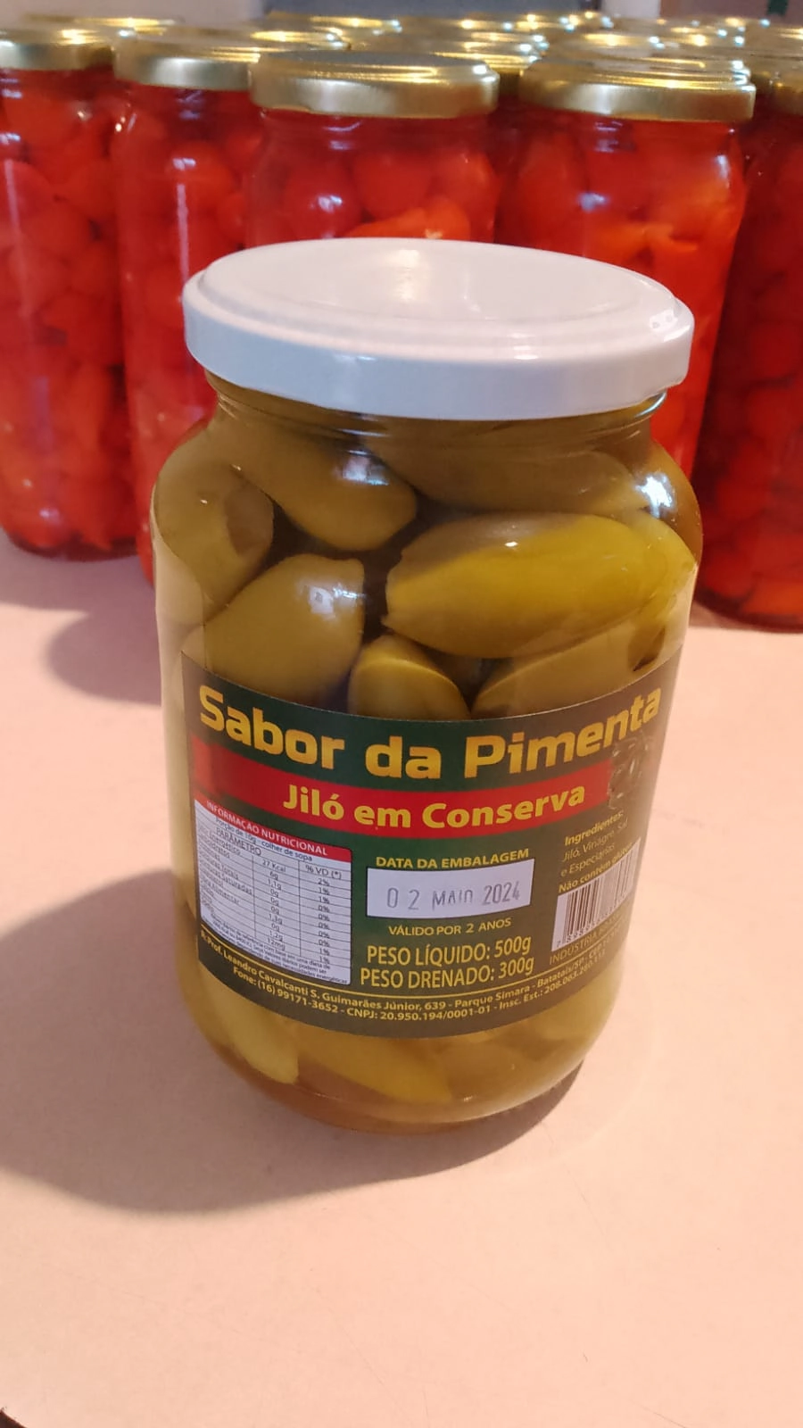 Sabor Da Pimenta Jilo Em Conserva 500gr