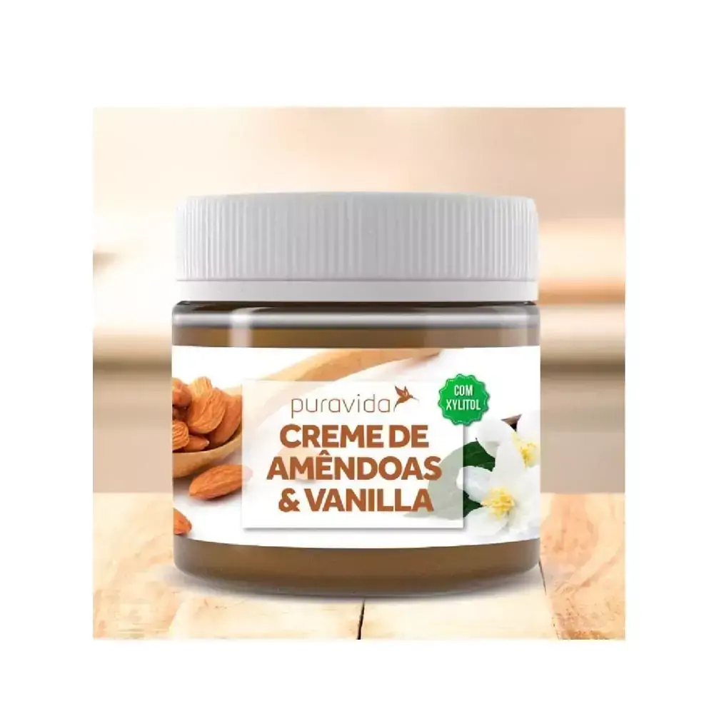 Creme de Amêndoas e Vanilla Vegano Puravida 300g