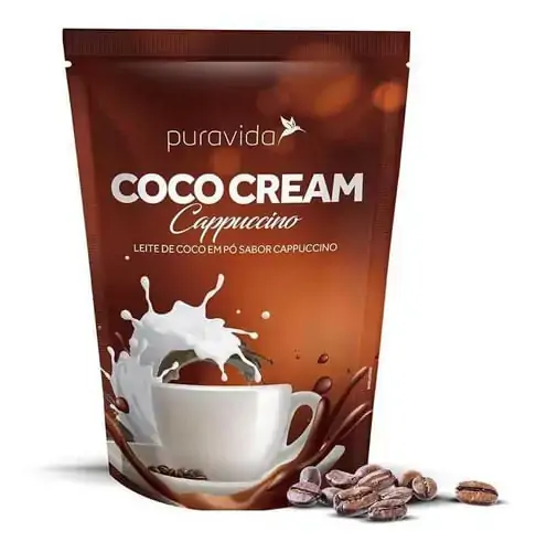 Coco Cream Capuccino Leite de Coco Vegano Puravida 250g