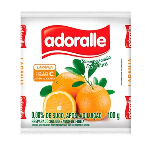 Suco Po Adoralle 160g Frutas Laranja