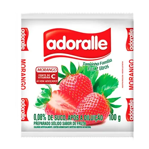 Suco Po Adoralle 160g Frutas Morango