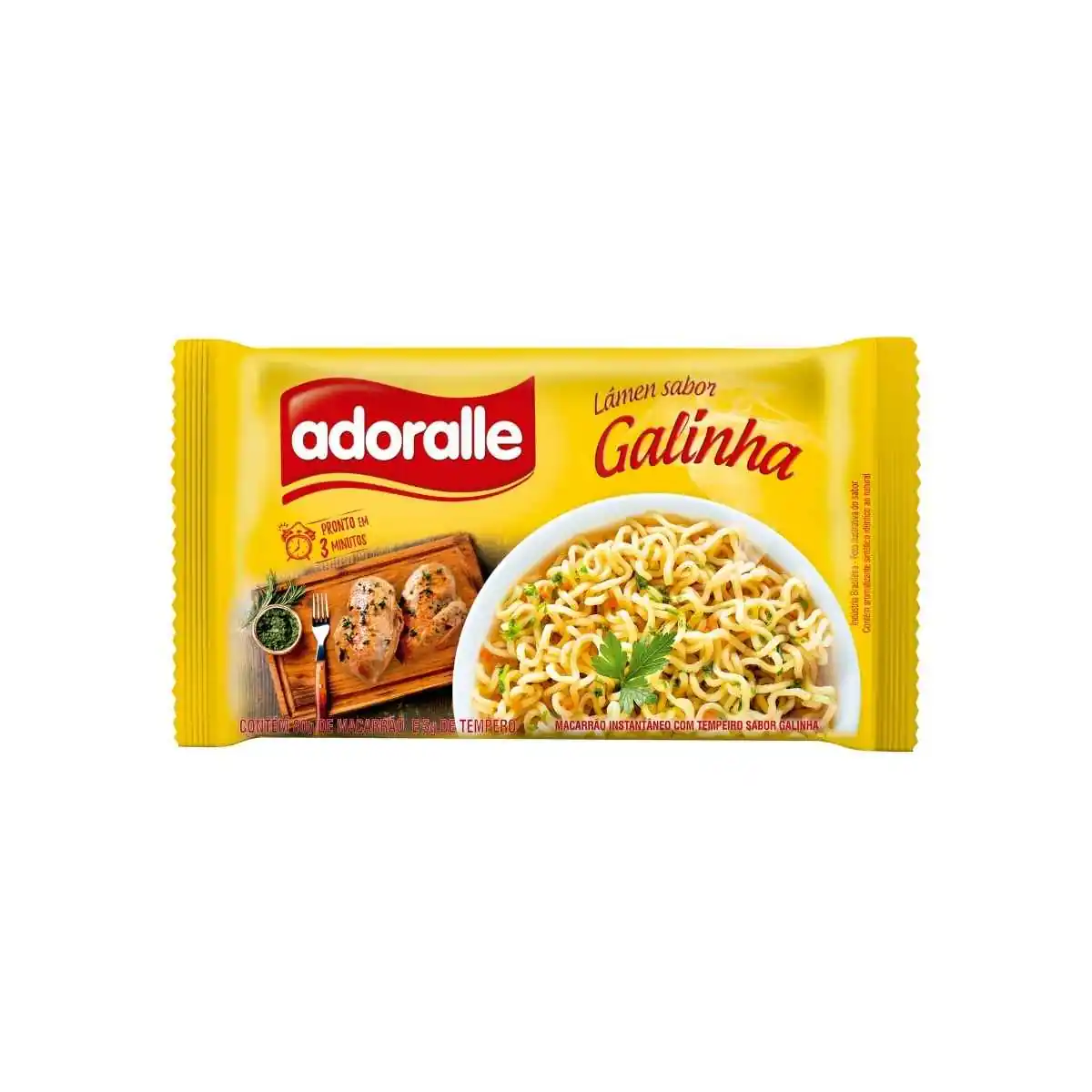 Macarrao Instantaneo Adoralle Sabor Galinha 80g