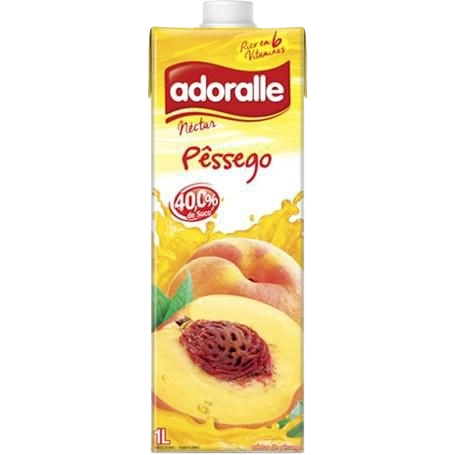 Suco Adoralle Nectar De Pessego 1lt