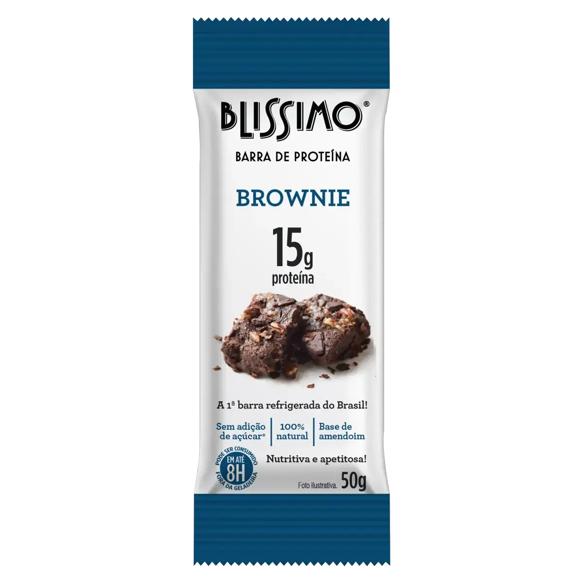 Barra De Proteína Brownie Blissimo Pacote 50g