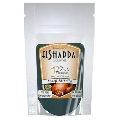 Tempero Sem Sódio Frango Maravilha El Shaddai Gourmet Sachê 32g