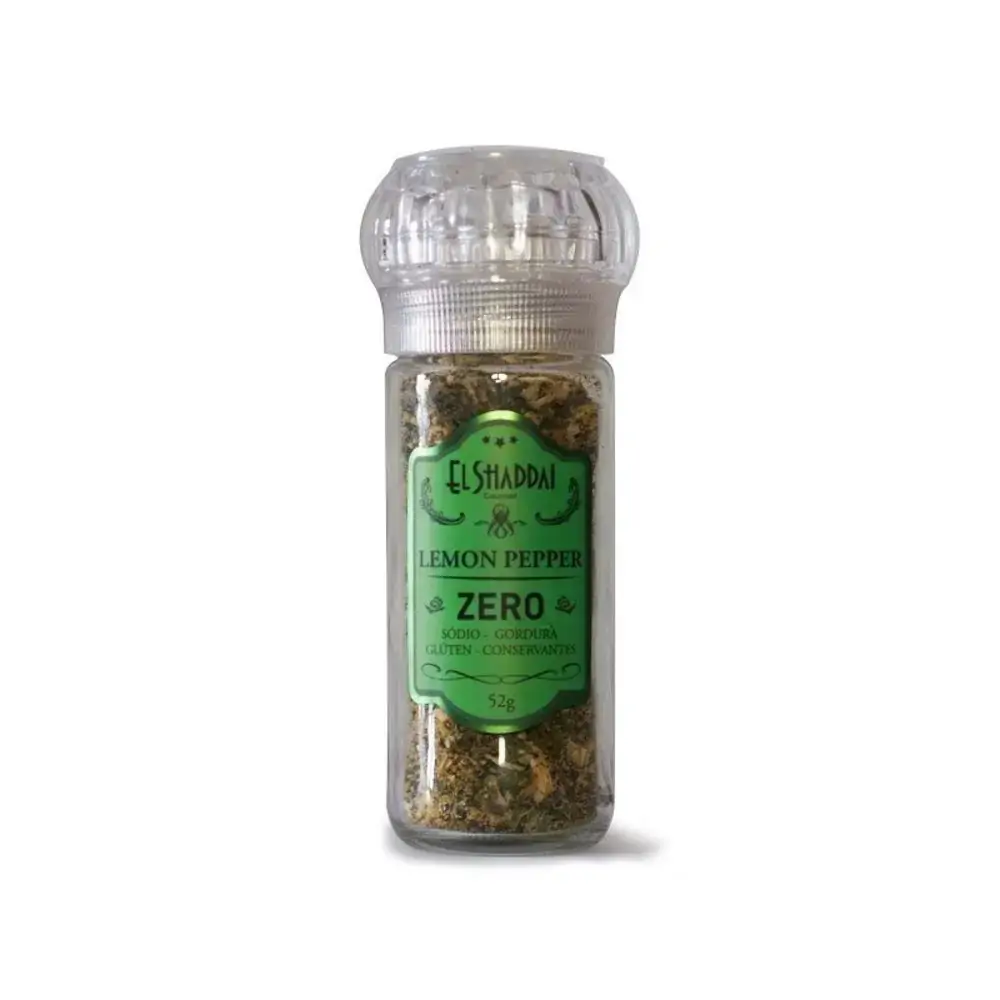 Tempero Sem Sódio Lemon Pepper El Shaddai Gourmet 52g