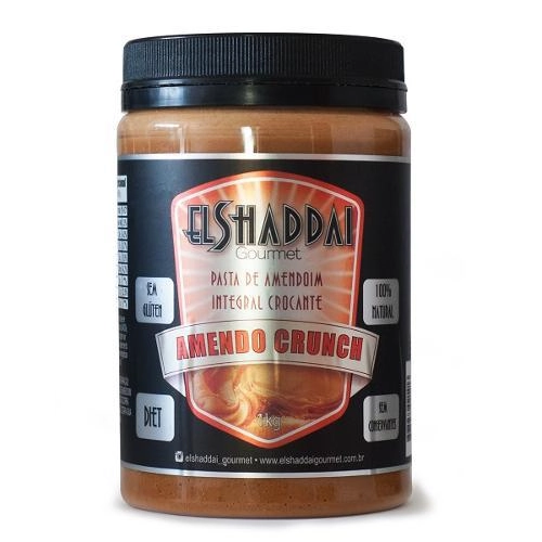 Amendo Crunch Pasta De Amendoim Integral Crocante 1kg El Shaddai