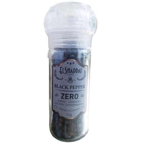 Pimenta Do Reino Black Pepper Com Moedor El Shaddai Gourmet 52g
