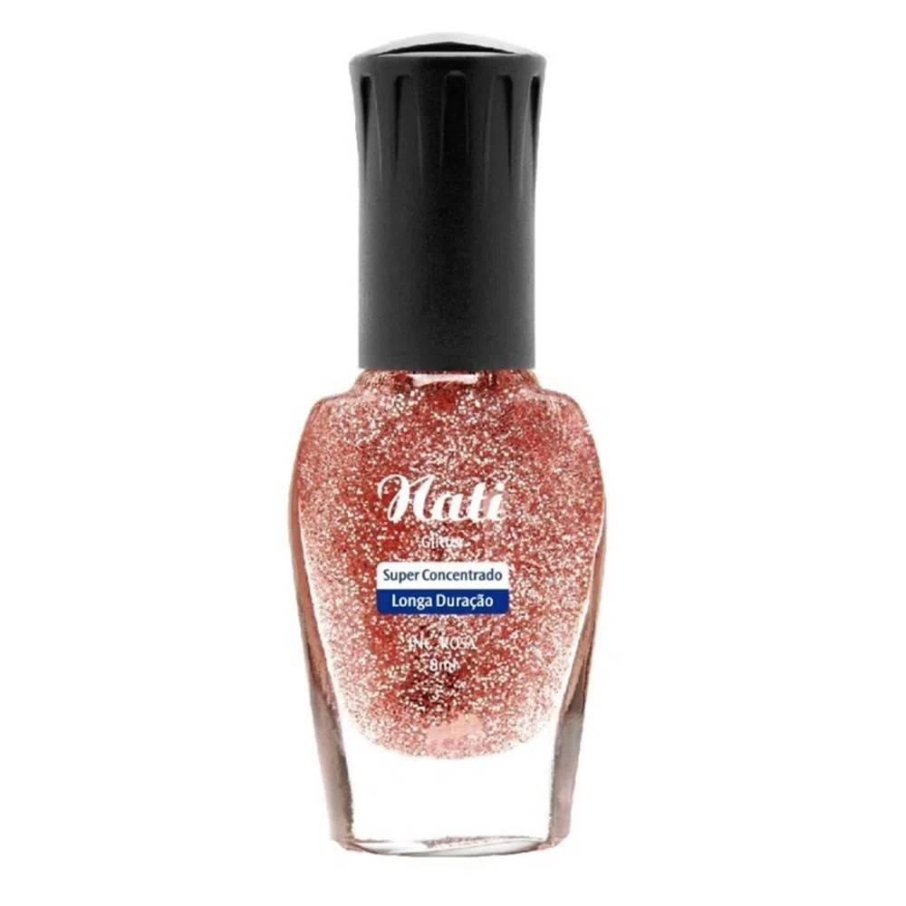 Esmalte Nati Glitter 8ml Inc. Rosa