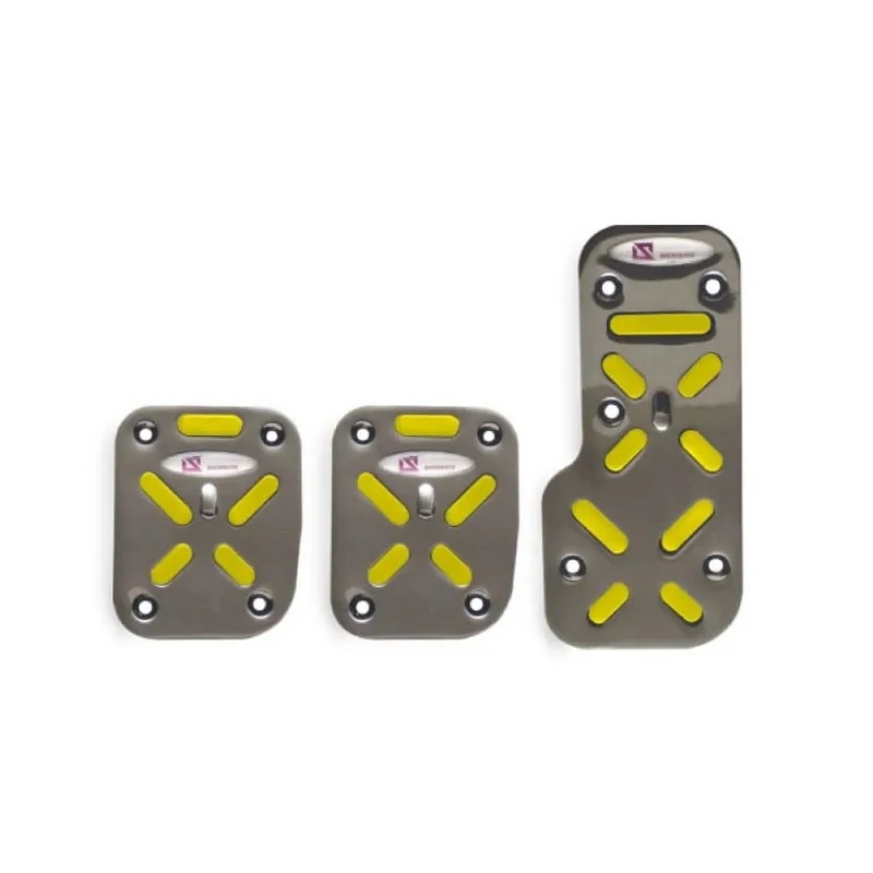 Pedaleira Esportiva Alumínio Amarelo - SHEK PARTS 09016