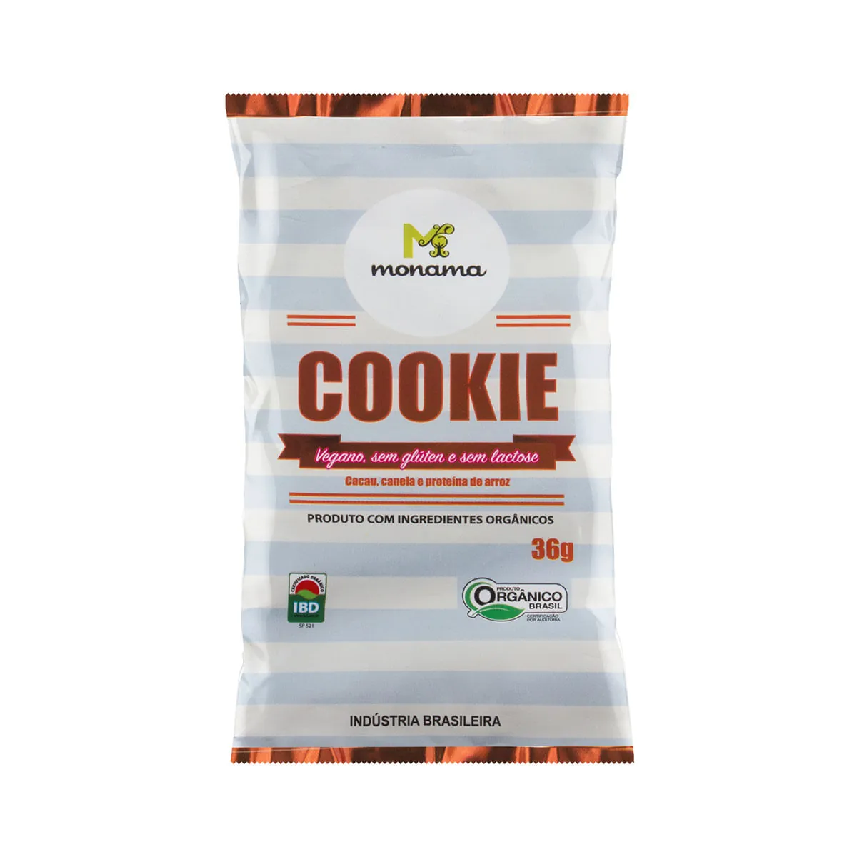 Cookies Cacau E Canela 12x36g Monama