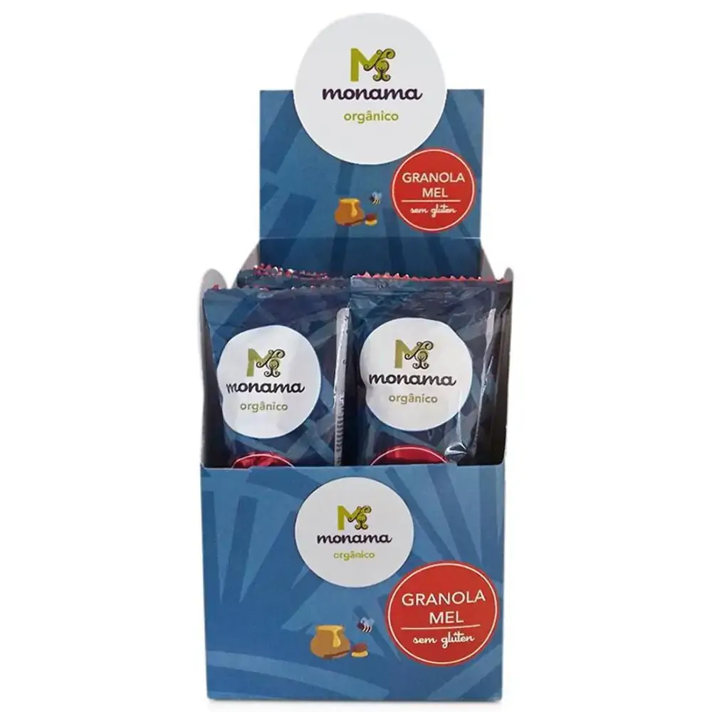 Display 15 Granolitas Sem Gluten Mel Flocos 15g