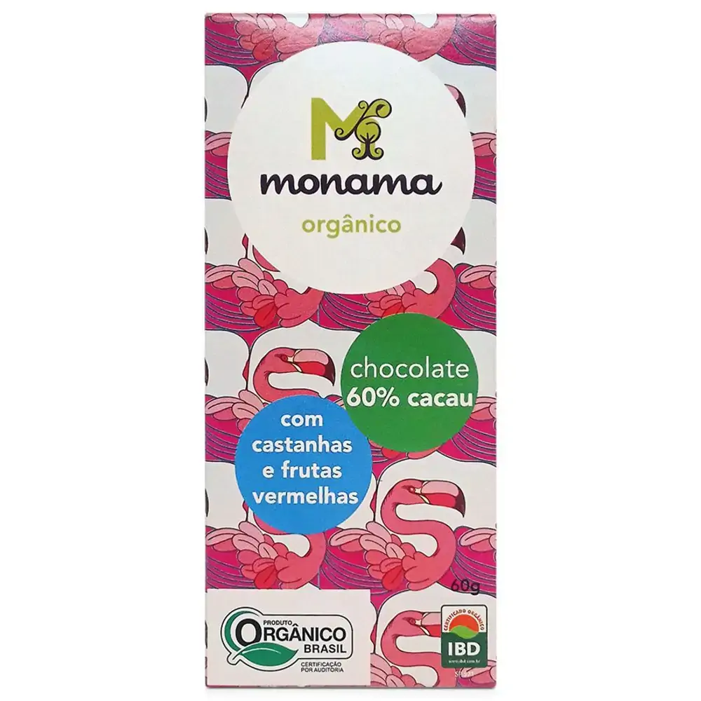 Chocolate 60 Com Frutas Vermelhas 60g Monama