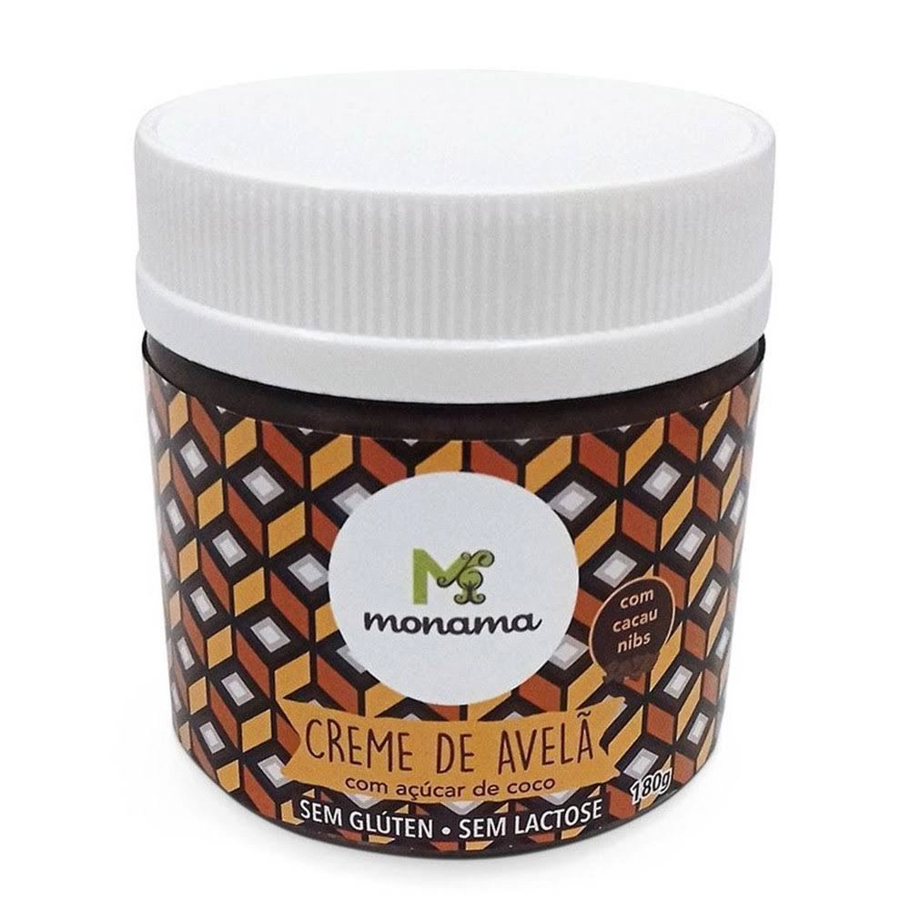 Creme De Avelã Com Açúcar De Coco E Cacau Nibs 180g Monama