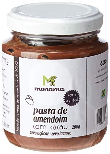 Pasta Amendoim Cacau,xylitol/proteina 200g Monama Geral Loja