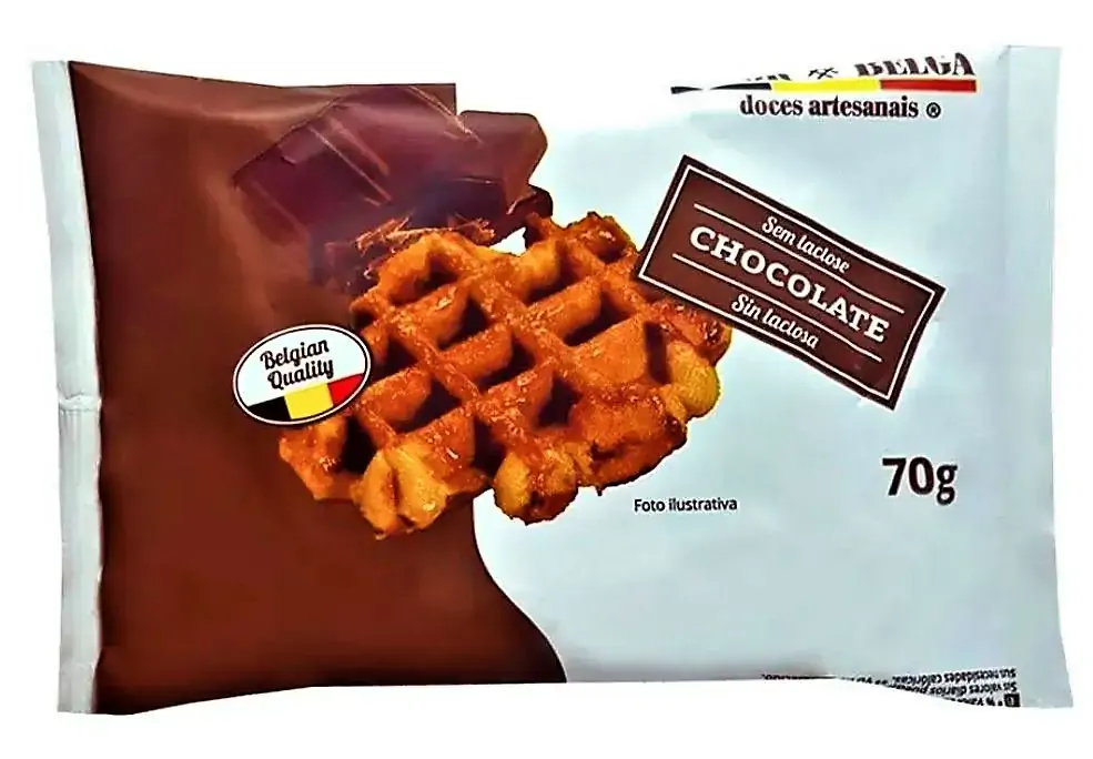 Gofre Belga Chocolate 70g Sabor Belga