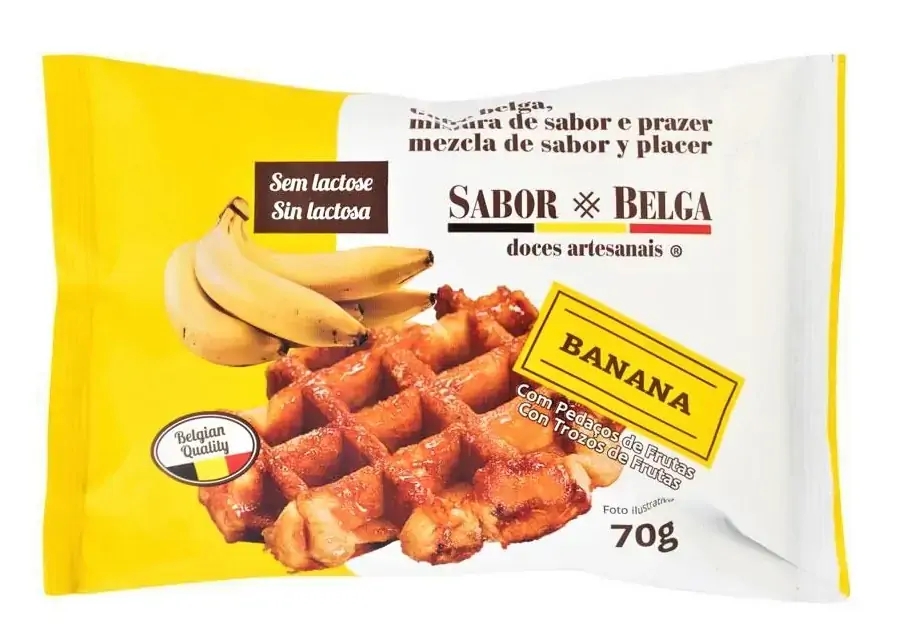 Gofre Belga Banana 10x70g Belgian Quality