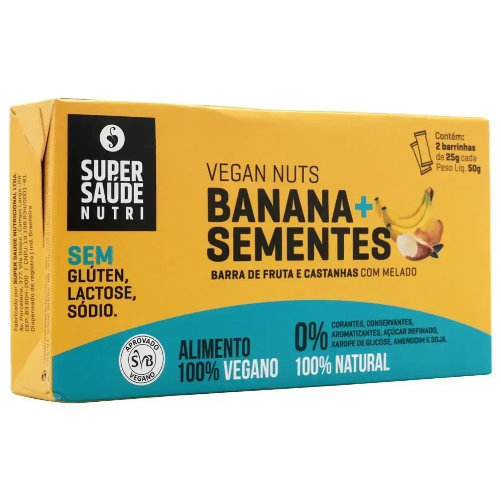 Barra Vegan Nuts Banana Sementes