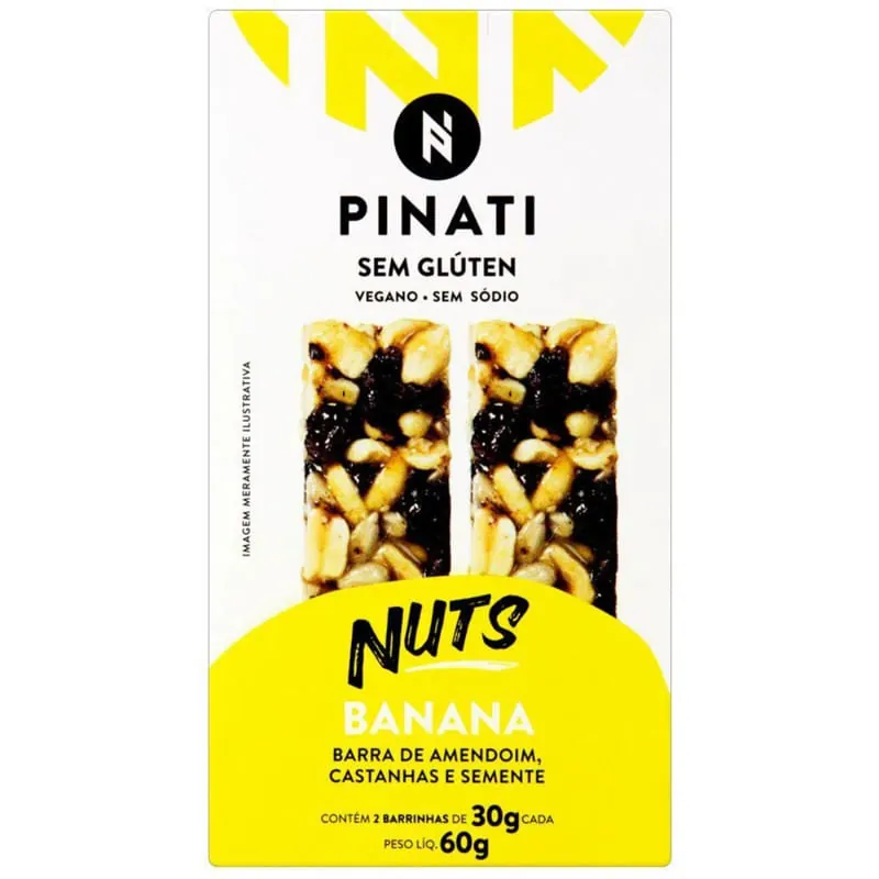 Barra de Nuts Pinati Vegano Banana 60g