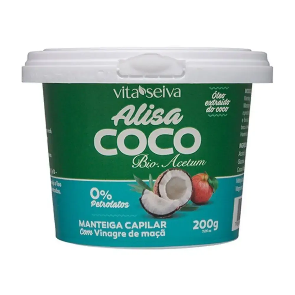 Manteiga Vita Seiva Alisa Coco Cabelo 200g