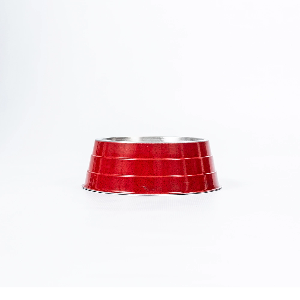 Comedouro Nf Pet Aluminio Pesado Medio Vermelho 1,2l