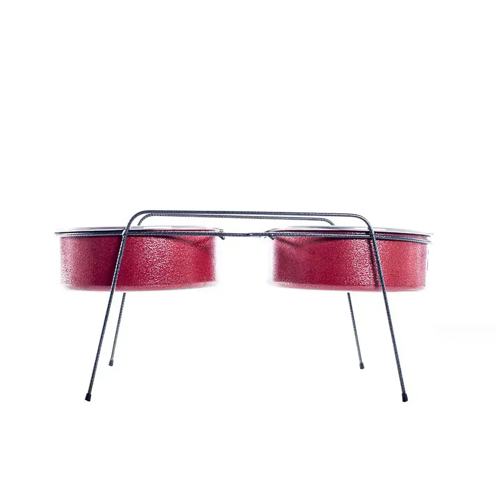 Comedouro Aramado Duplo Nf Pet Vermelho 5l