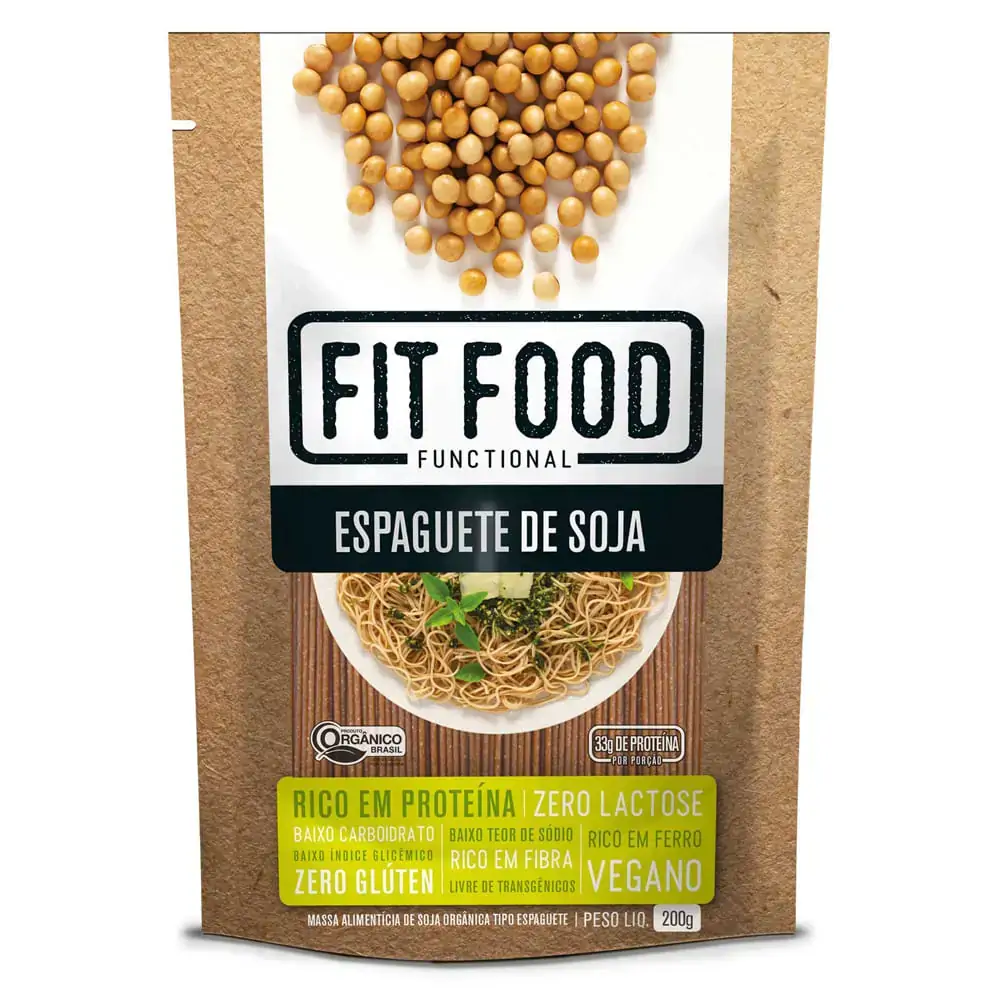Espaguete De Soja Orgânica Fit Food 200g