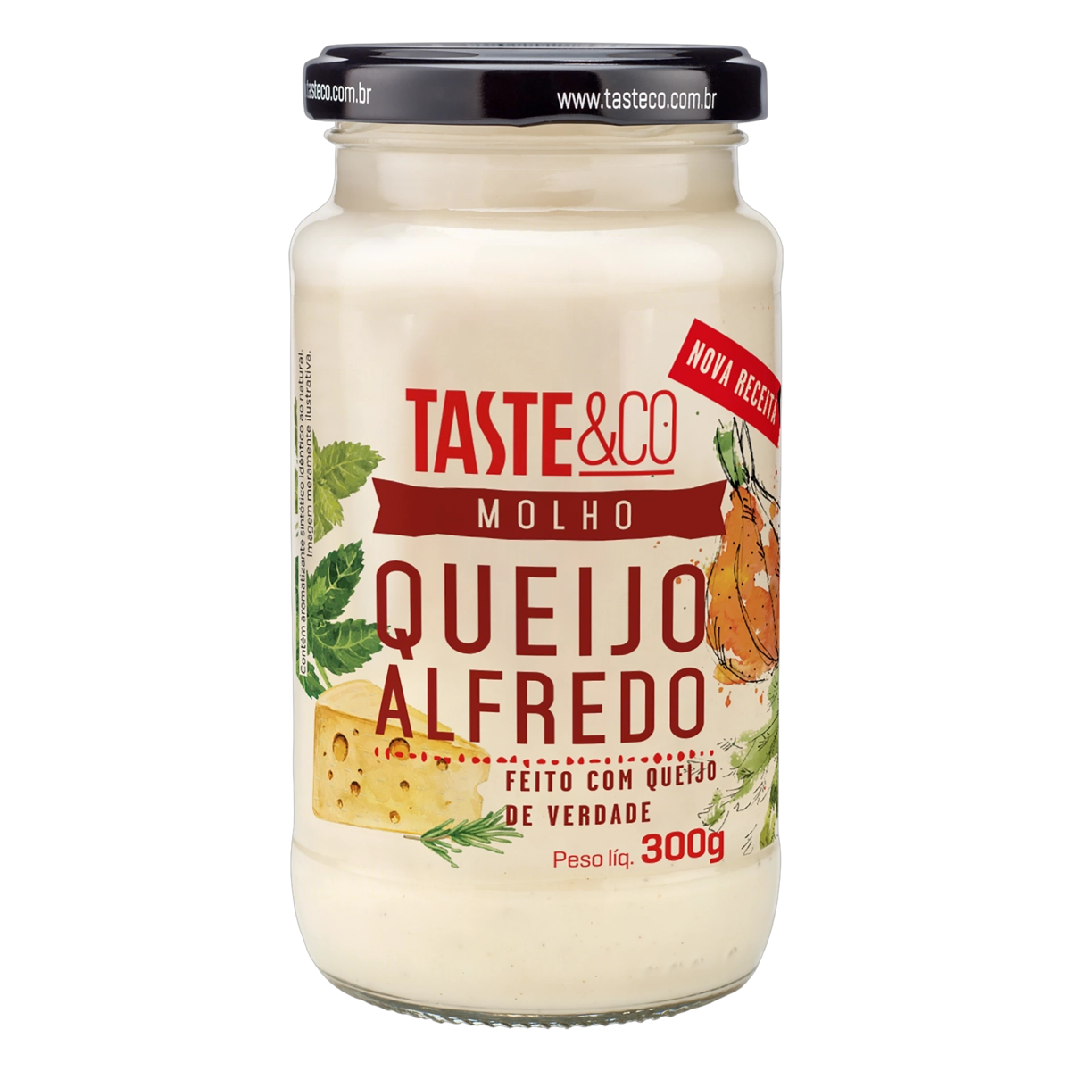 Molho Alfredo Queijo Taste Co Vidro 300g