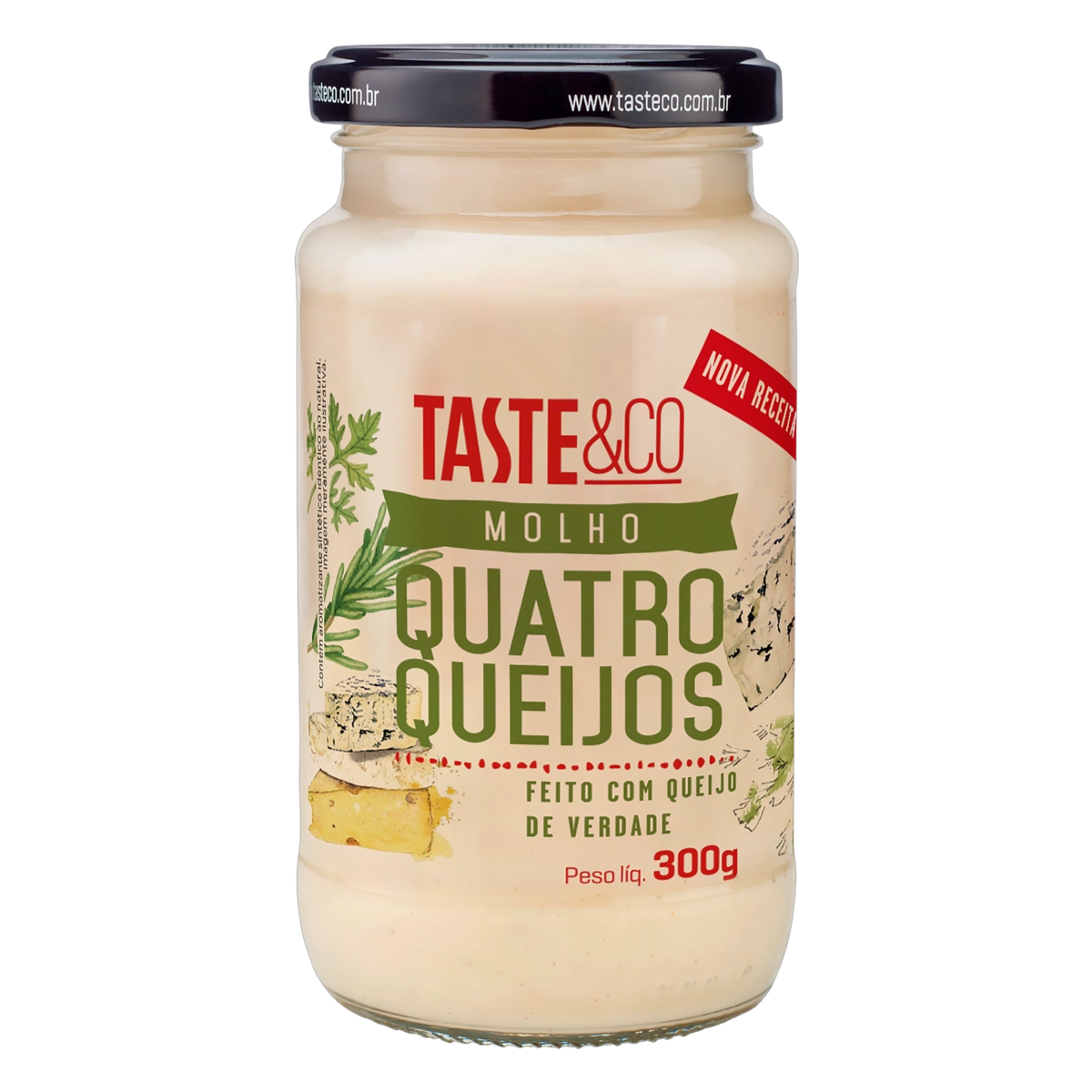 Molho Quatro Queijos Taste Co Vidro 300g