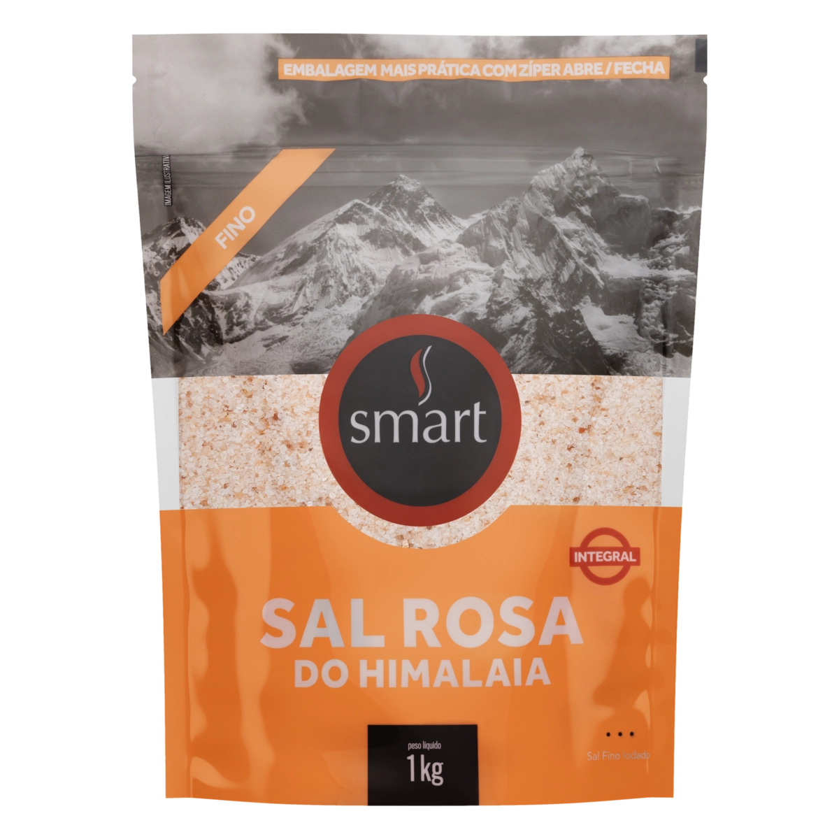 Sal Rosa Do Himalaia Fino Integral Smart Pouch 1kg