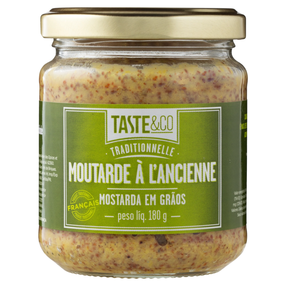 Mostarda Em Grãos Taste Co Vidro 180g