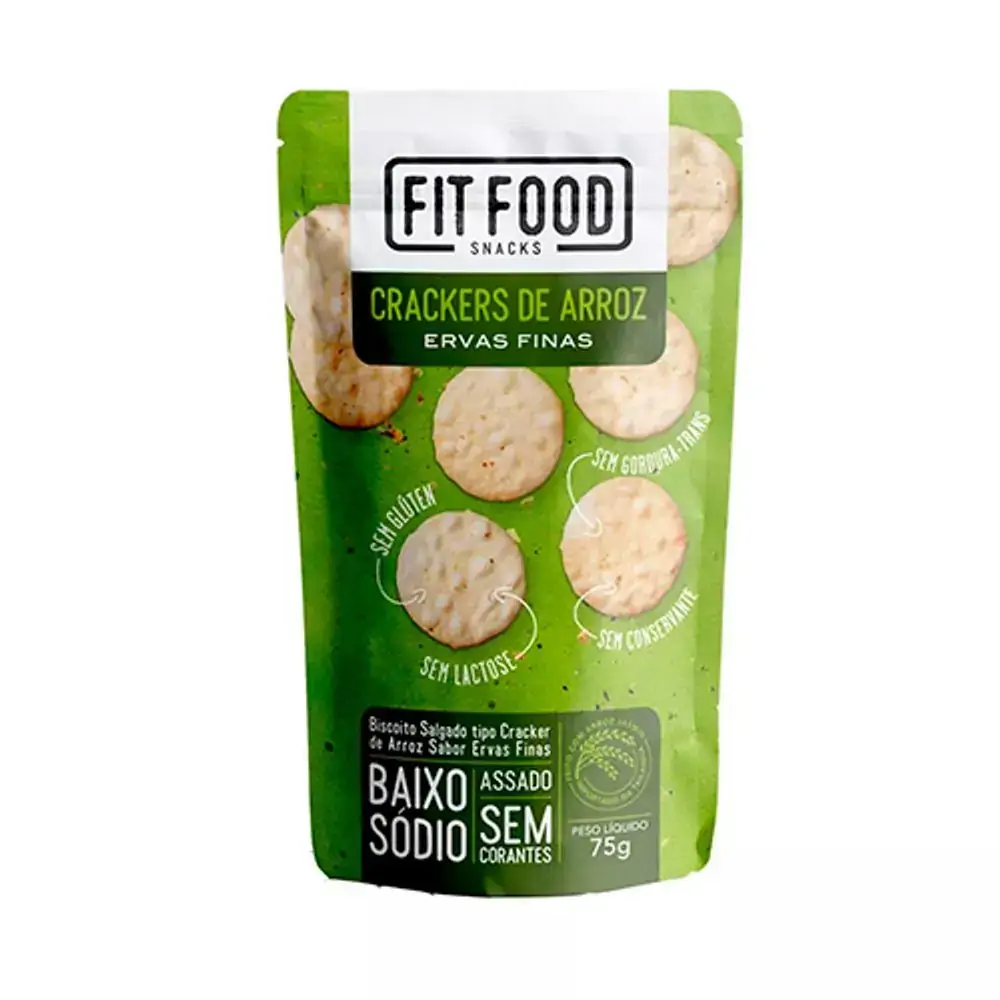 Cracker De Arroz Ervas Finas 75g Fit Food