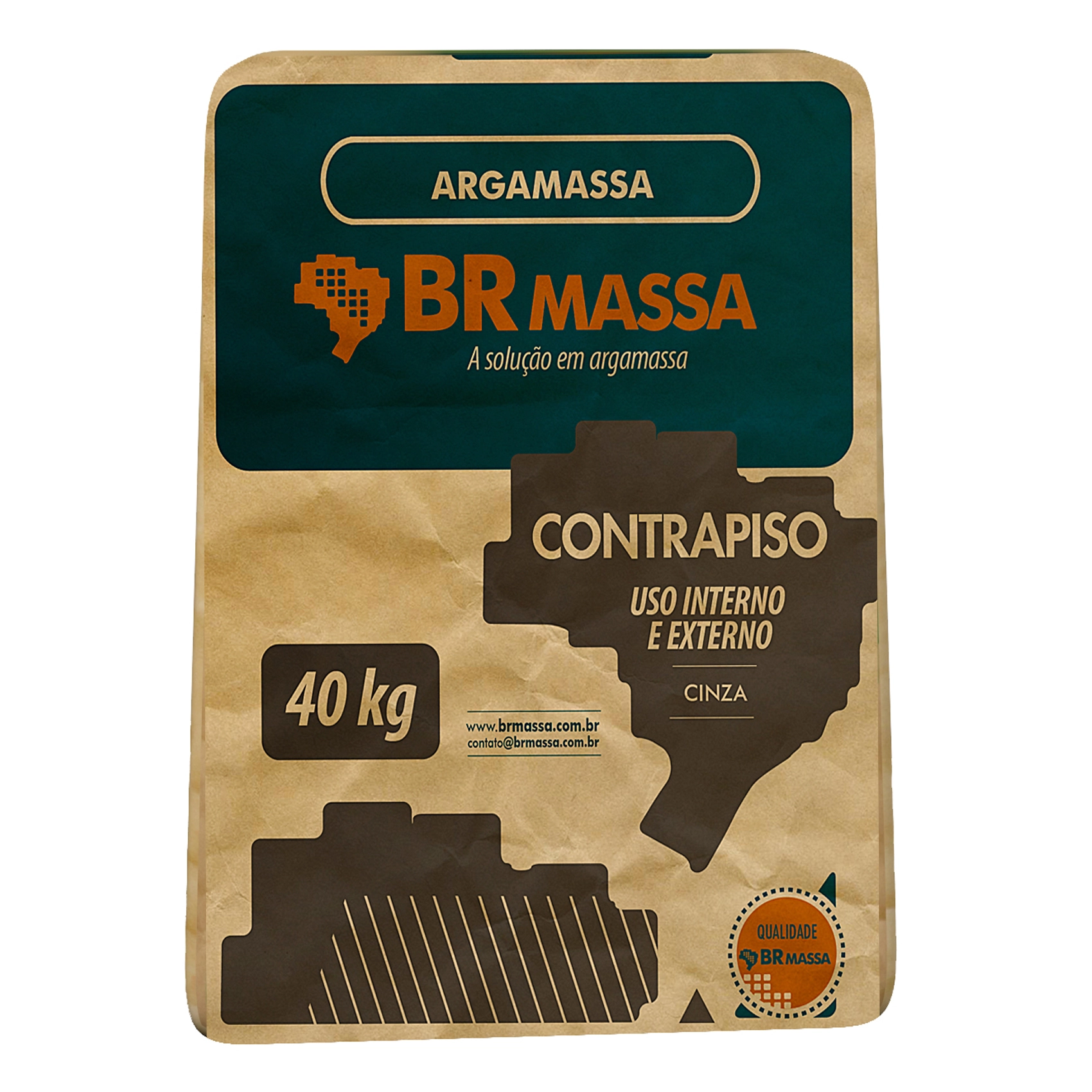 Argamassa Contrapiso Interno e Externo 40kg Cinza BR Massa