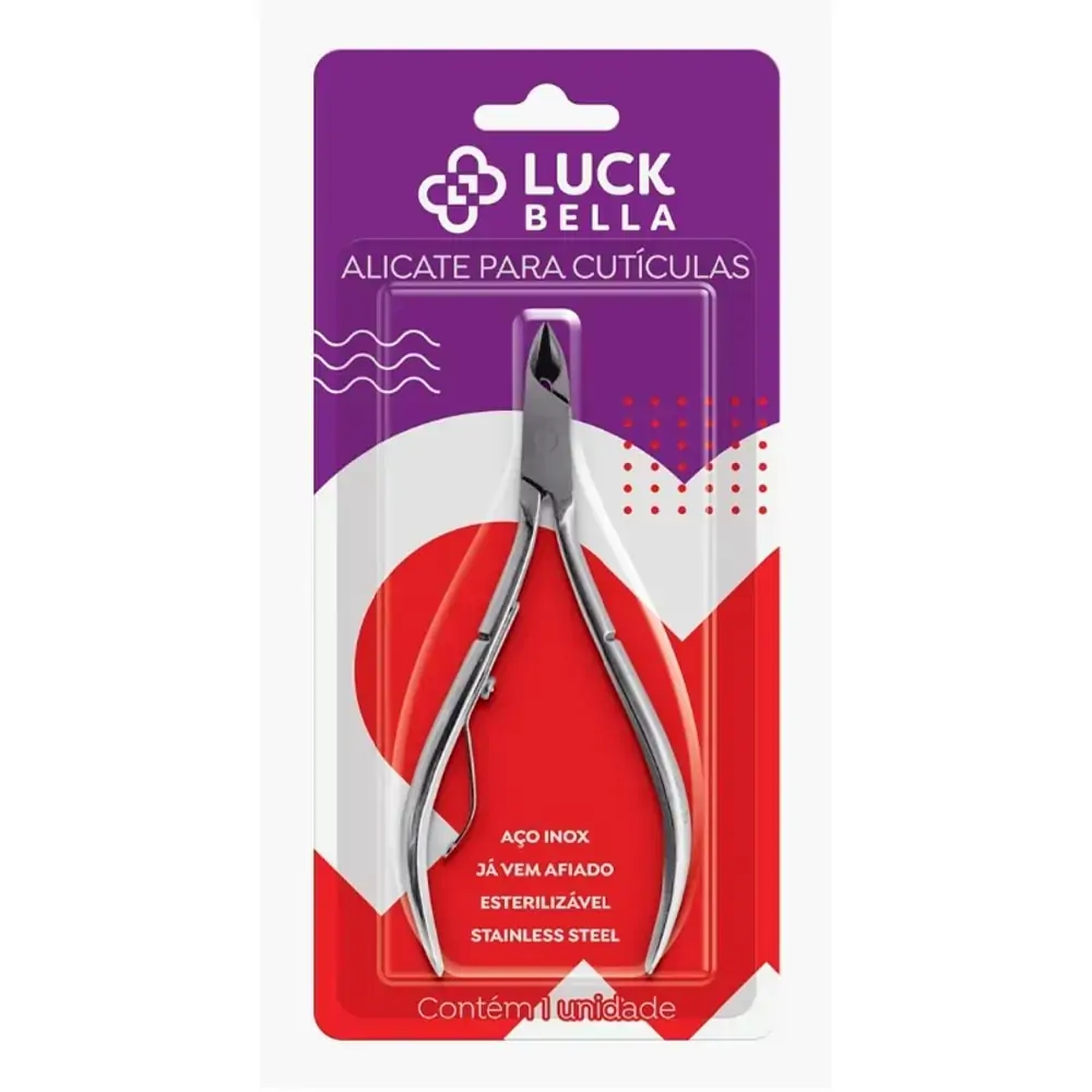 Alicate para Cuticulas Luck Bella Inox 1 Unidade
