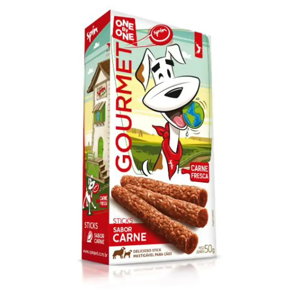 Petisco Spin Pet Gourmet Sticks Carne 50g