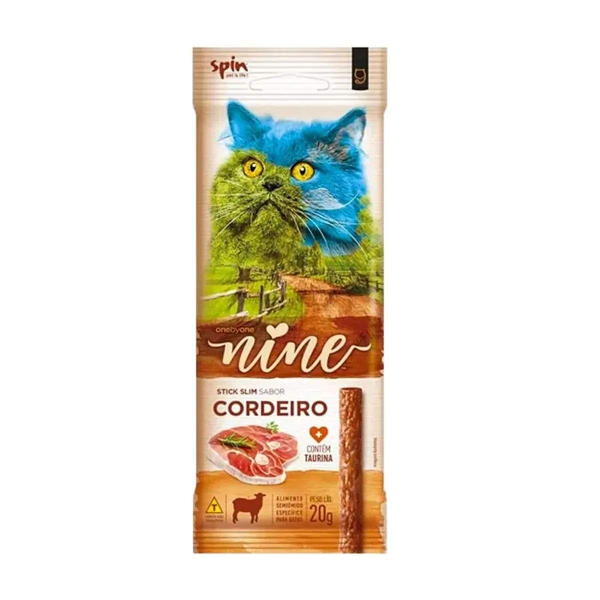 Petisco para Gatos Stick Nine Cat Spin Cordeiro 20g