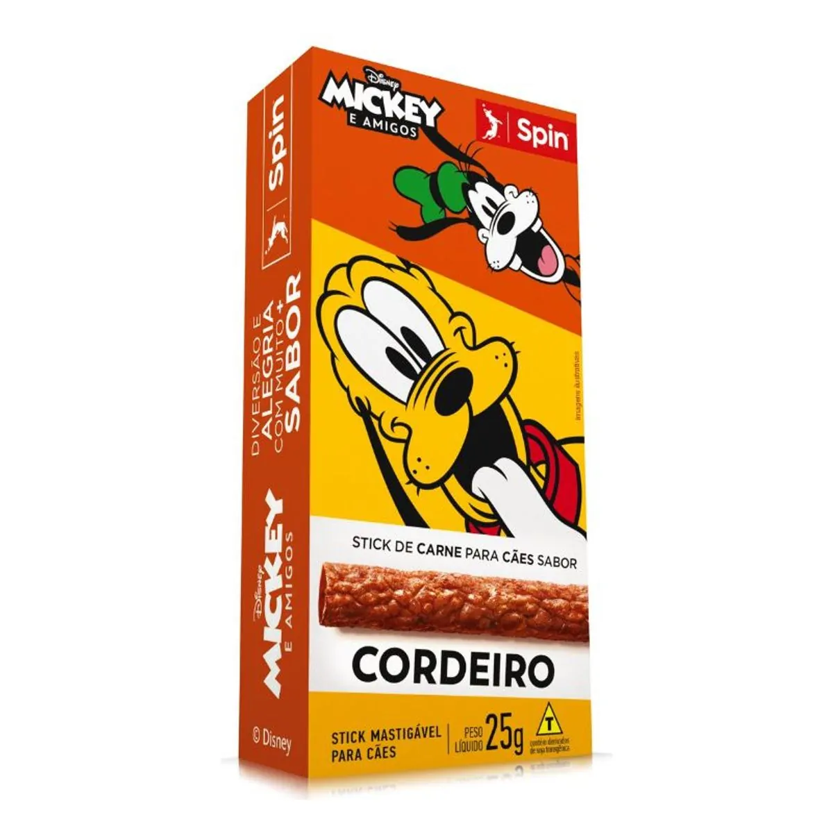 Stick Mastigável Para Cães Cordeiro Mickey E Amigos Spin Caixa 25g