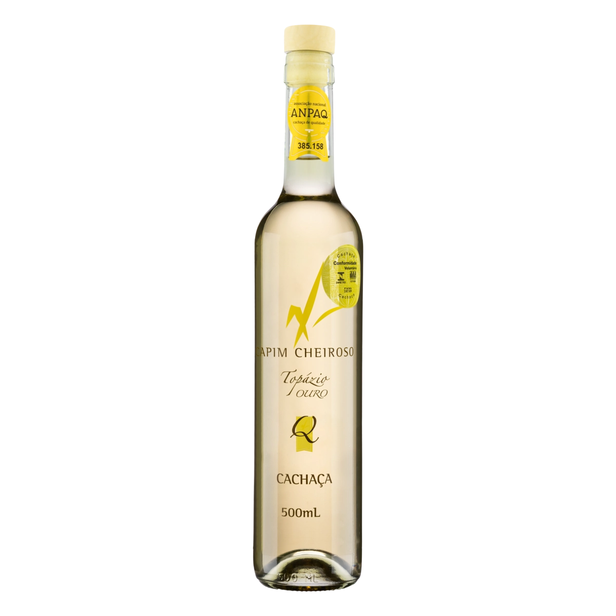 Cachaça Ouro Capim Cheiroso Topázio Garrafa 500ml