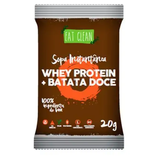 Sopa Instantânea De Batata Doce E Whey Protein Eat Clean 20g