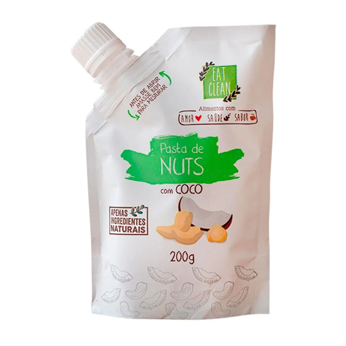 Pasta Nuts Saquinhos Com Coco 200g Eat Clean Alimentos